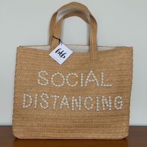 ☀️ BTB Los Angeles Social Distancing Straw Tote - Beach Day